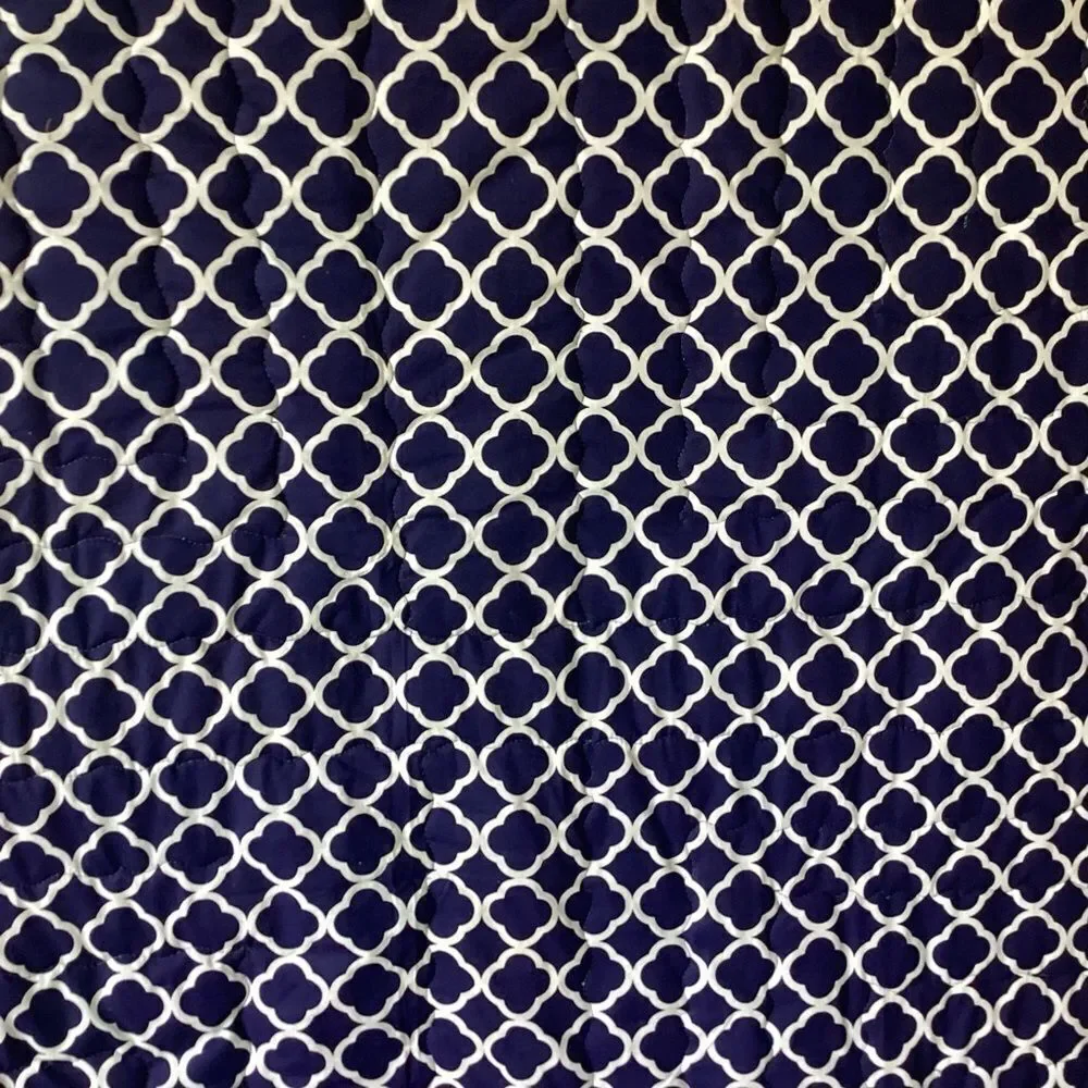 NWT. Hand Crafted Quilt of Blues, Purples and Turquoises